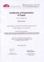 Certificate for presentation