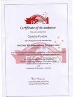 Certificate for attendance